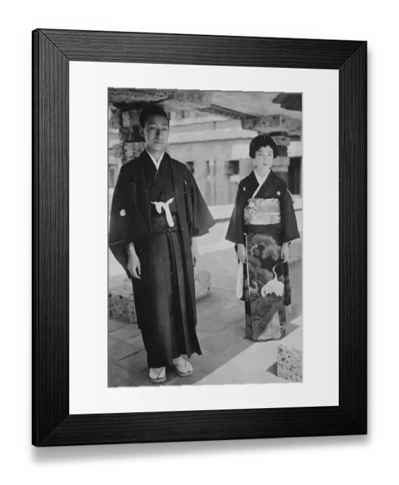 Framed Print : Japanese Society Mr Kocho Otani, heir of Count Otani, and his bride, sister Framed Print : Japanese Society Mr Kocho Otani, heir of Count Otani, and his bride, sister
