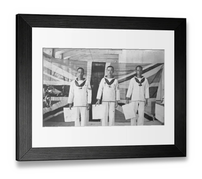 Framed Print : Chinese Bluejackets of HMS Tamar stationed at Hong Kong, awarded life safe certificates Framed Print : Chinese Bluejackets of HMS Tamar stationed at Hong Kong, awarded life safe certificates