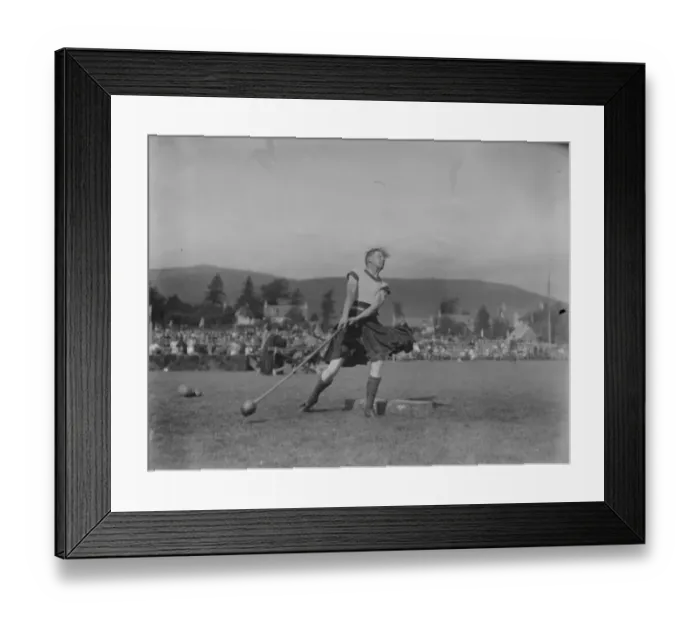 Framed Print : Braemar Gathering Ian Grant throwing the hammer 8 September 1922 Framed Print : Braemar Gathering Ian Grant throwing the hammer 8 September 1922