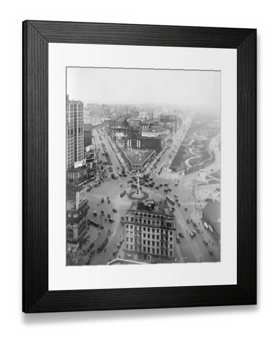 Framed Print : New York City. Columbus Circle from the Fisk building with Central Park on the right Framed Print : New York City. Columbus Circle from the Fisk building with Central Park on the right
