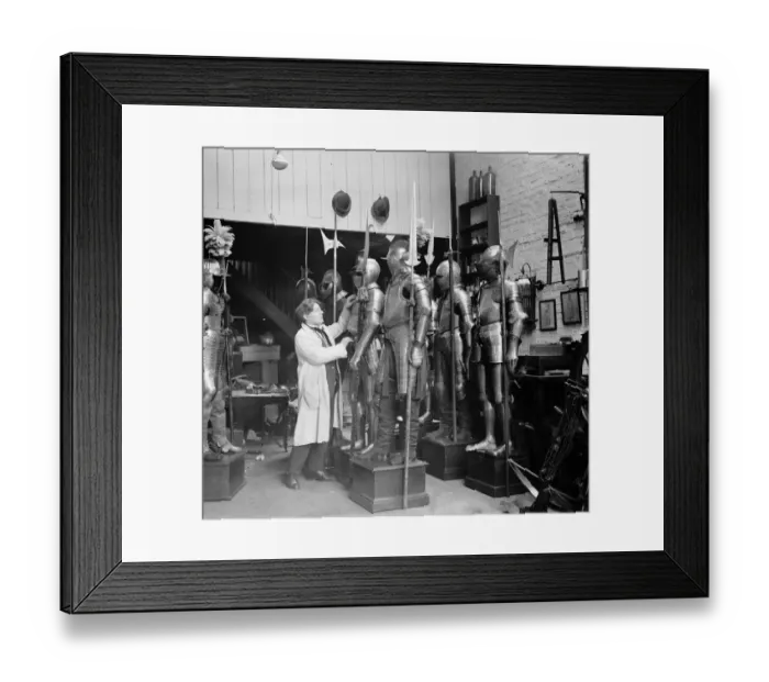 Framed Print : Wonderful suits of armour for the British Empire exhibition. Mr Hal Furmage Framed Print : Wonderful suits of armour for the British Empire exhibition. Mr Hal Furmage