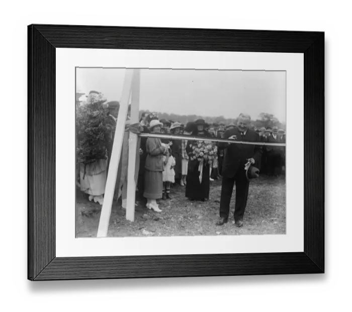 Framed Print : Lord Burnham opens news agencies, sports ground at Wembley Lord Burnham cutting Framed Print : Lord Burnham opens news agencies, sports ground at Wembley Lord Burnham cutting