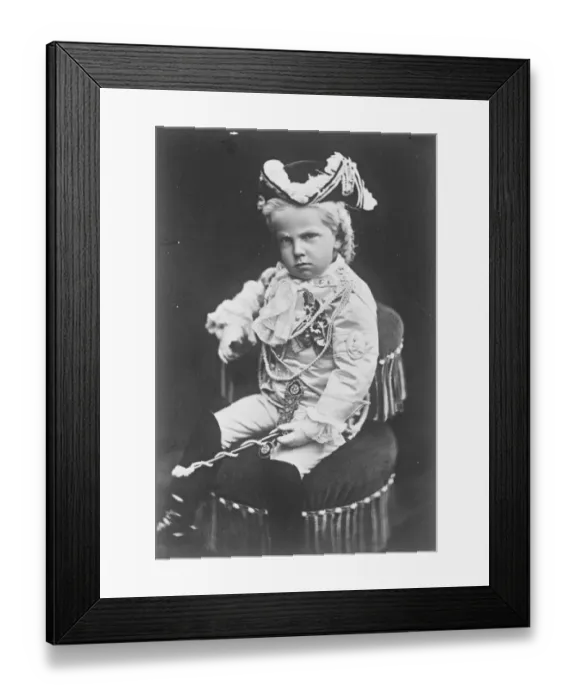 Framed Print : King of Italy to celebrate 25th anniversary of his accession, photogaphed here Framed Print : King of Italy to celebrate 25th anniversary of his accession, photogaphed here