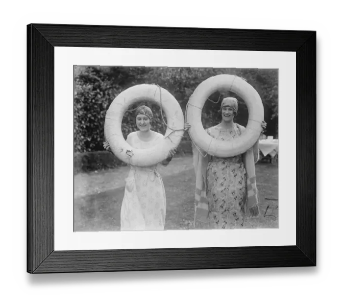 Framed Print : Marlow Rowing Club Regatta and River Sports Two pretty river girls with two life Framed Print : Marlow Rowing Club Regatta and River Sports Two pretty river girls with two life