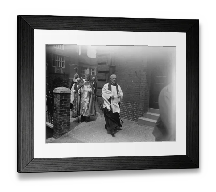Framed Print : Enthronement of the Bishop of Guilford. The new Bishop ( John Greig ) in his robes Framed Print : Enthronement of the Bishop of Guilford. The new Bishop ( John Greig ) in his robes