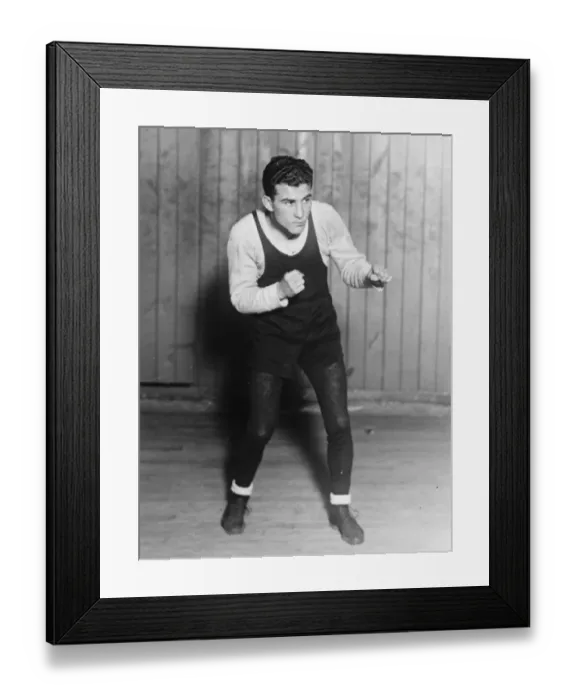 Framed Print : Fidel La Barba. Posed, sparring. 1927