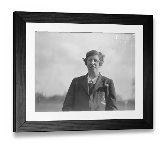 Framed Print : Inter - varsity womens hockey at Cambridge. Miss D W Pullin ( Oxford Captain Framed Print : Inter - varsity womens hockey at Cambridge. Miss D W Pullin ( Oxford Captain