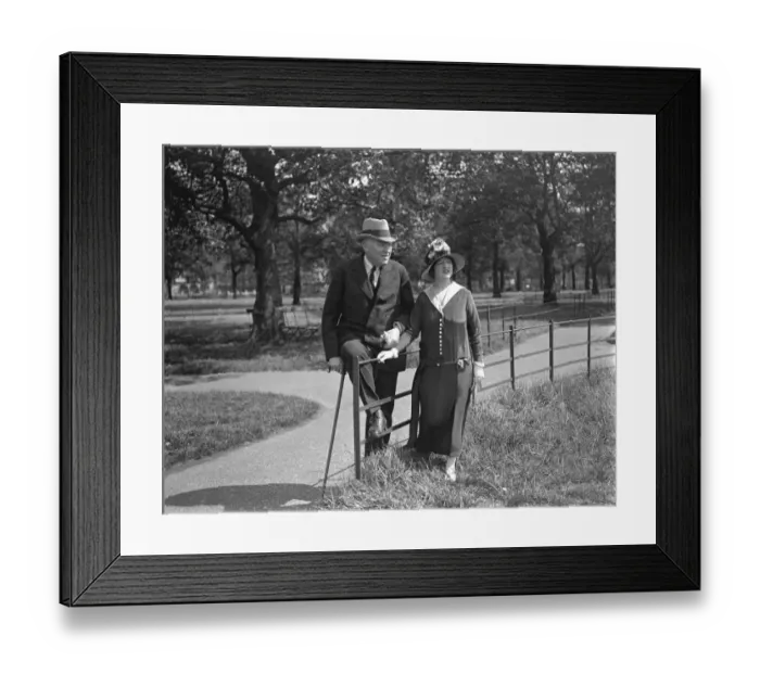 Framed Print : Mr Walter Hackett and his wife Miss Marion Lorne August 1924