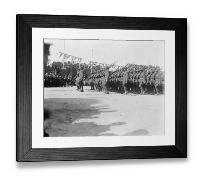Framed Print : Paris Victory March American troops in the procession 14 July 1919