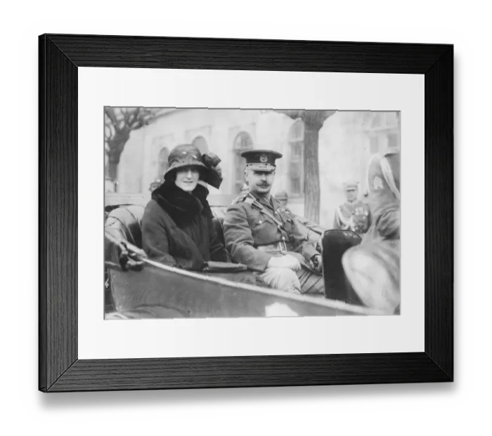 Framed Print : Lord and Lady Cavan driving from Warsaw Station. 18 July 1923 Framed Print : Lord and Lady Cavan driving from Warsaw Station. 18 July 1923