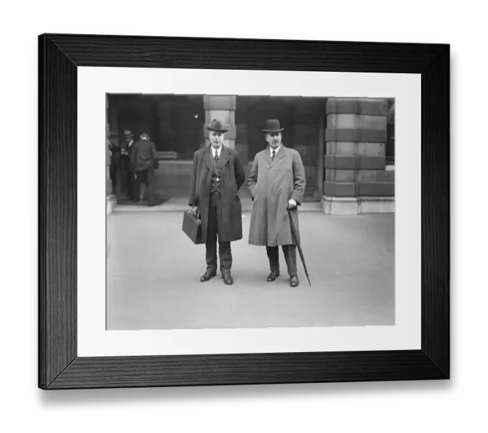 Framed Print : Engineers Meet Dr Macnamara Mr J T Brownlee ( on right ) who headed the deputation Framed Print : Engineers Meet Dr Macnamara Mr J T Brownlee ( on right ) who headed the deputation