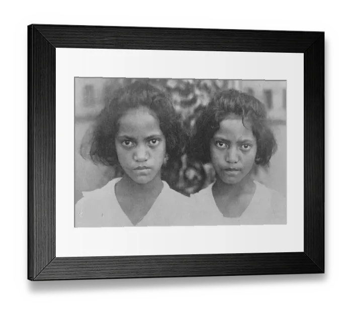 Framed Print : Worlds Most Twin Like Twins Two sisters of Honolulu between whom it is claimed there Framed Print : Worlds Most Twin Like Twins Two sisters of Honolulu between whom it is claimed there
