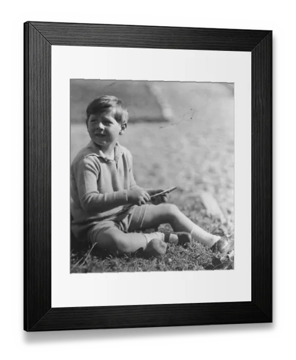 Framed Print : Prince who is a big boy for five. Prince Michael, only son of Prince Carol of Romania