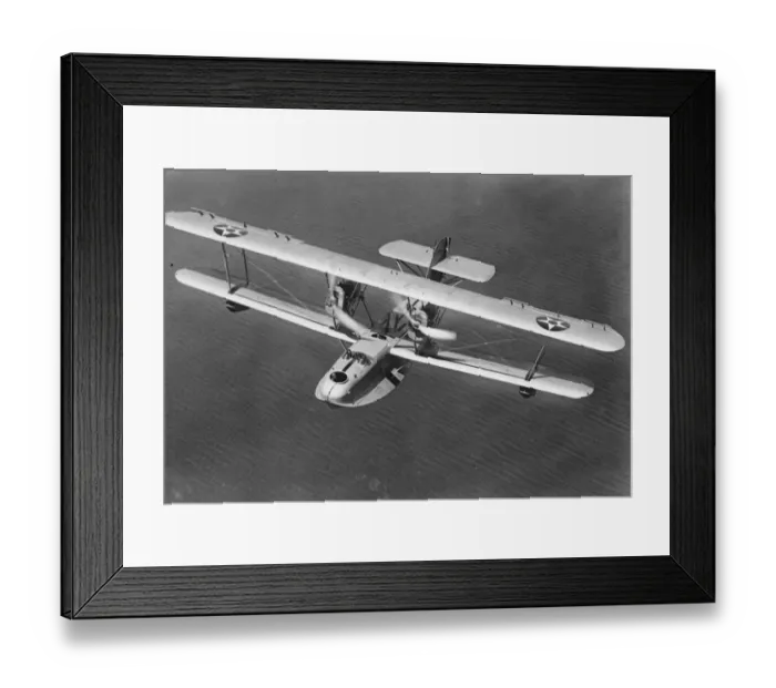 Framed Print : An American Naval Aircraft Factory PN-12 photographed while cruising above San Diego Bay
