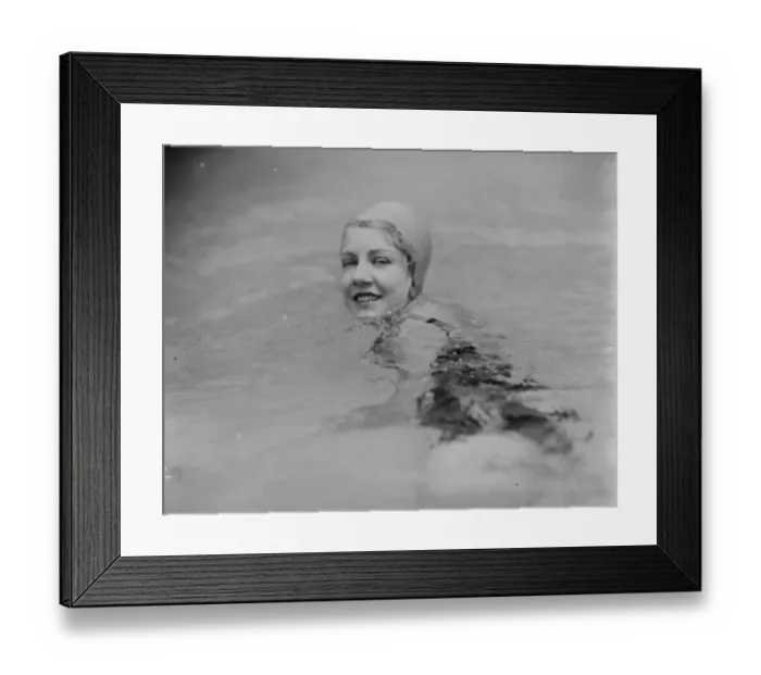 Framed Print : A Pacific mermaid. Miss Ruth Selwin, a well known American swimmer known to her Framed Print : A Pacific mermaid. Miss Ruth Selwin, a well known American swimmer known to her