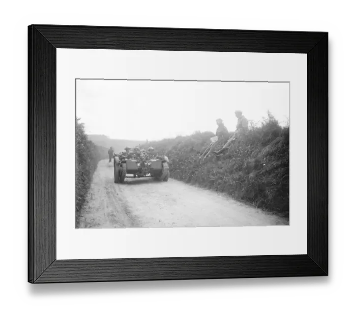 Framed Print : Great mechanical army on Salisbury plain. One of the new two seater tankettes going into action Framed Print : Great mechanical army on Salisbury plain. One of the new two seater tankettes going into action