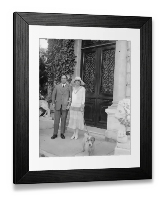 Framed Print : Sir Albert and Lady Stern at Cannes. 1922 Framed Print : Sir Albert and Lady Stern at Cannes. 1922