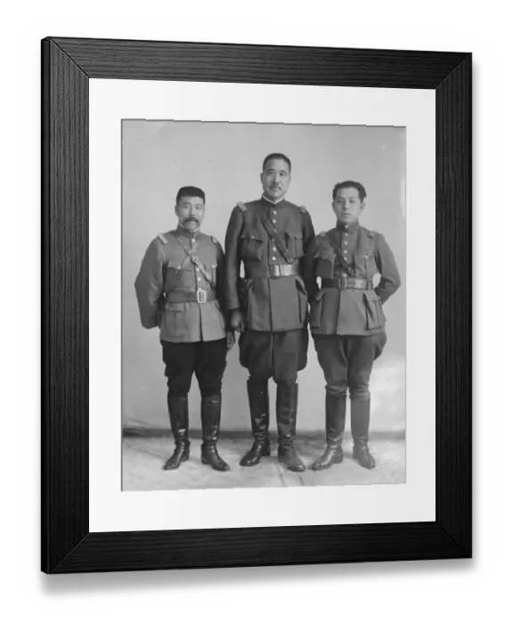 Framed Print : The China situation. Left to right : General Chu Yu Pu, Tupan of Chihli, Marshal Framed Print : The China situation. Left to right : General Chu Yu Pu, Tupan of Chihli, Marshal