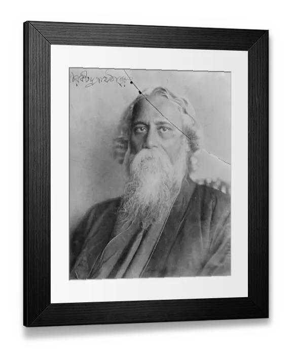 Framed Print : Rabindranath Tagore, Indias most famous poet. 6 February 1925 Framed Print : Rabindranath Tagore, Indias most famous poet. 6 February 1925