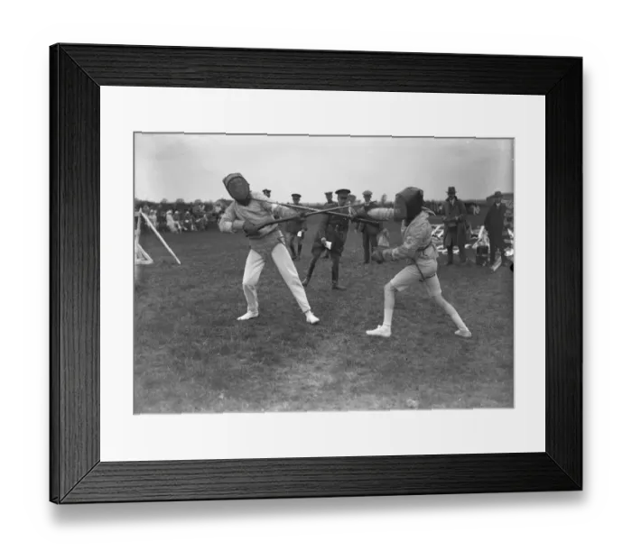 Framed Print : Oxford versus Cambridge at the Officers Training Corps tournament at Cambridge