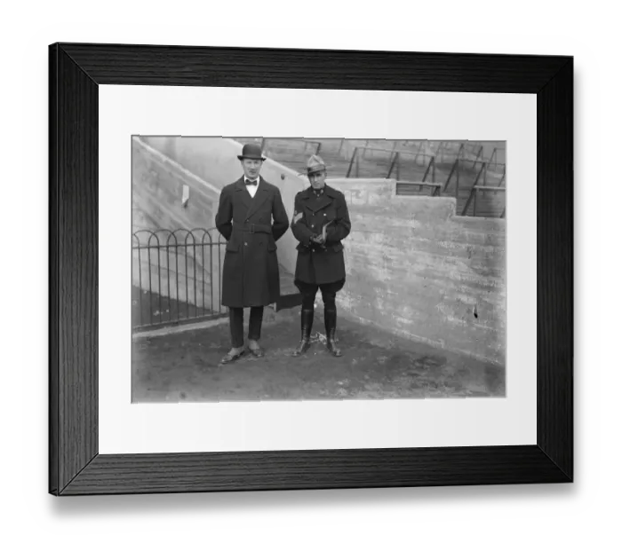 Framed Print : Sergeant Sampson ( Uniform ) with inspector. C H Hill who controls the visiting Framed Print : Sergeant Sampson ( Uniform ) with inspector. C H Hill who controls the visiting