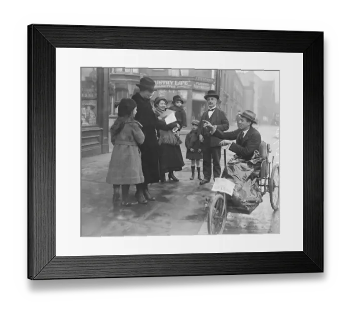 Framed Print : The Fighting Major Major Ingleby, who was shot in both legs during the war, is