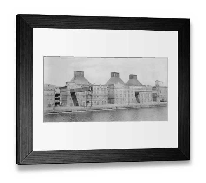 Framed Print : Famous Baltic Port Ruined By War The great elevators on the Harbour at Libau which Framed Print : Famous Baltic Port Ruined By War The great elevators on the Harbour at Libau which