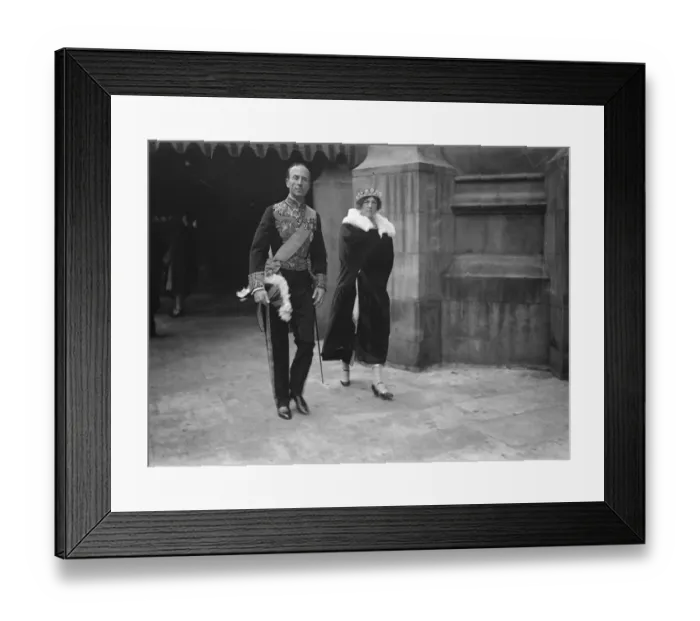 Framed Print : Opening of Parliament. Lord and Lady Londonderry leaving the House of Lords. 2 Framed Print : Opening of Parliament. Lord and Lady Londonderry leaving the House of Lords. 2