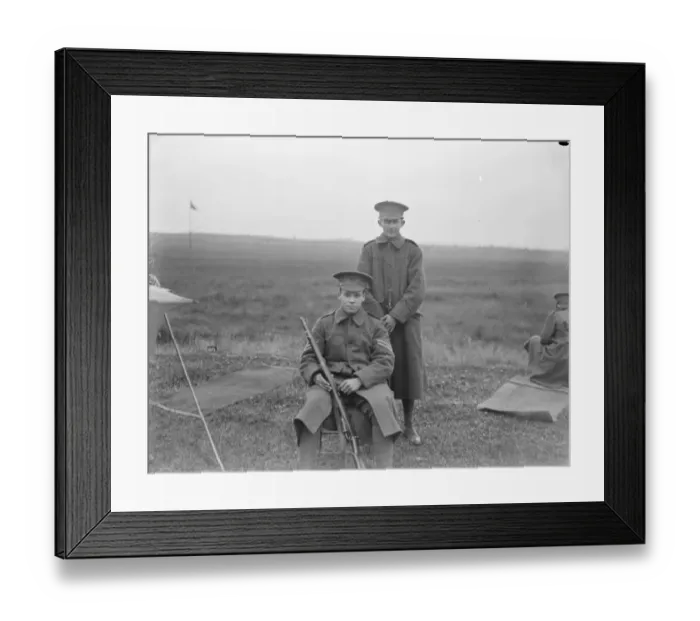 Framed Print : Bisley Meeting G C Cobbold ( standing ) of Westminster School, the winner of Framed Print : Bisley Meeting G C Cobbold ( standing ) of Westminster School, the winner of