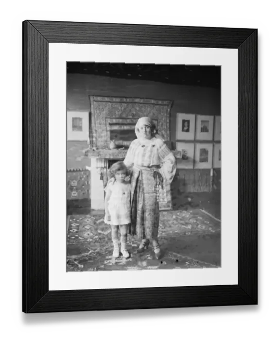Framed Print : Mme B Jonesco with her little daughter Miss D Jonesco. 2 May 1924 Framed Print : Mme B Jonesco with her little daughter Miss D Jonesco. 2 May 1924