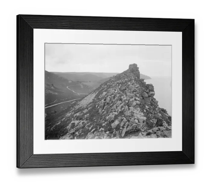 Framed Print : Valley of Rocks in Lynton 1925