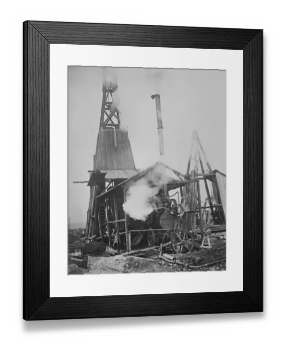 Framed Print : Coal from war wrecked coalfield of Lens. A small section of one of the pumps Framed Print : Coal from war wrecked coalfield of Lens. A small section of one of the pumps