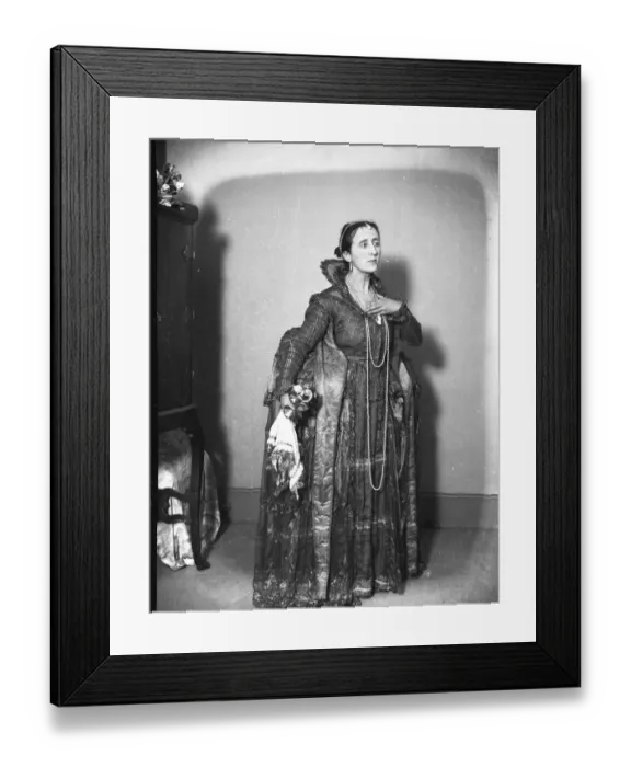 Framed Print : Mrs Malone, wife of Captain L Estrange Malone, M P in her costume for the Half Framed Print : Mrs Malone, wife of Captain L Estrange Malone, M P in her costume for the Half