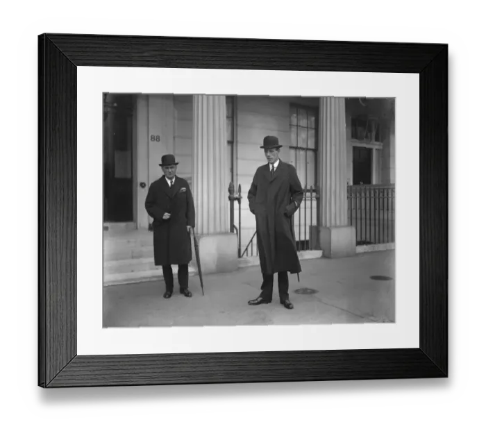 Framed Print : The new victory of India. Mr E F L Wood, the Viceroy Designate of India, outside Framed Print : The new victory of India. Mr E F L Wood, the Viceroy Designate of India, outside