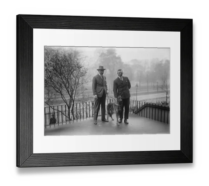 Framed Print : Captain Worsley, Comander of the Algarsson Polar expedition presented with a wolf Framed Print : Captain Worsley, Comander of the Algarsson Polar expedition presented with a wolf