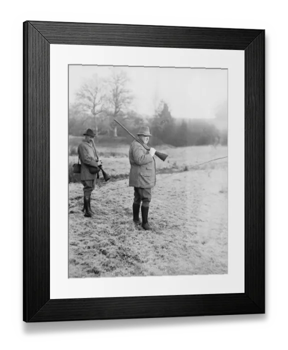 Framed Print : Lord Denmans shooting party at Balcombe place, Sussex. The Earl of Donoughmore