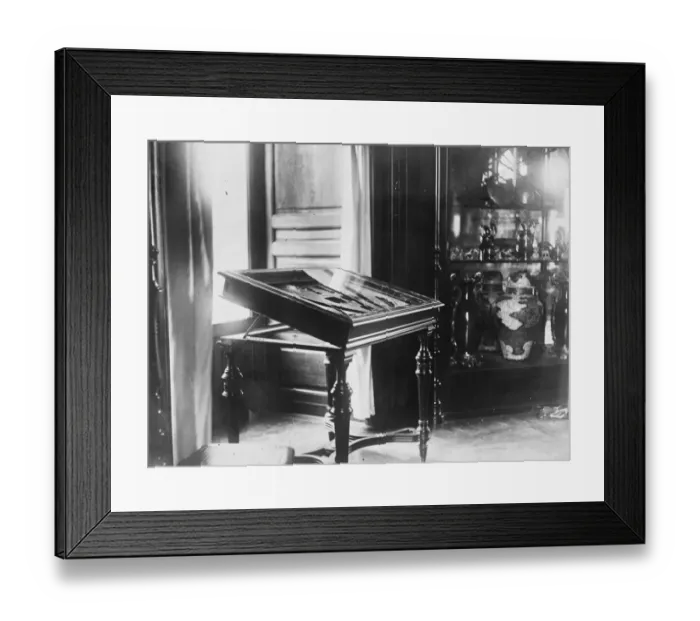 Framed Print : How the conde diamond was stolen. The case at the tTreasure Tower of the Chateau de Chantilly Framed Print : How the conde diamond was stolen. The case at the tTreasure Tower of the Chateau de Chantilly