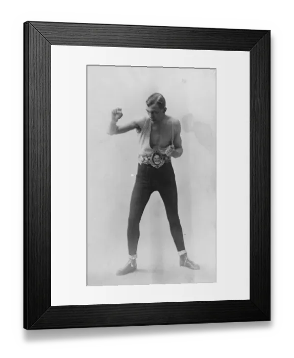 Framed Print : Ernie Izzard in a sparring pose. 1925 Framed Print : Ernie Izzard in a sparring pose. 1925
