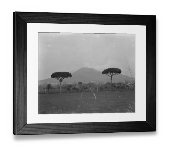 Framed Print : Vesuvius from the viewpoint of Pompeii February 1925