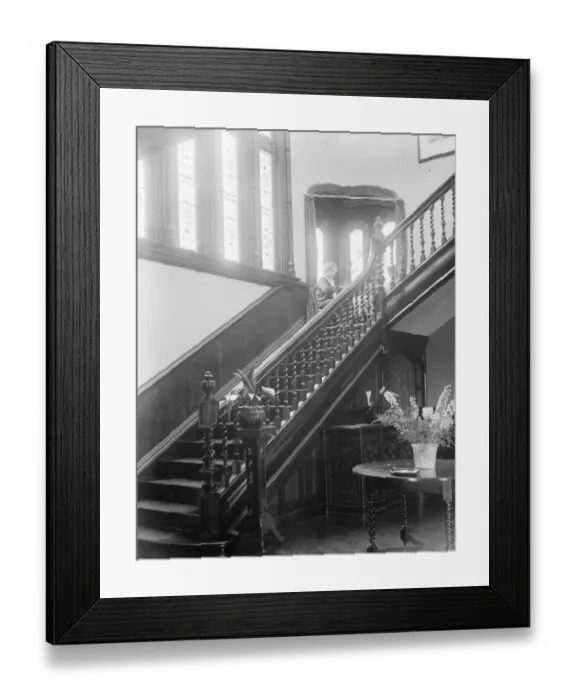 Framed Print : Staircase in Oakhill. 1928