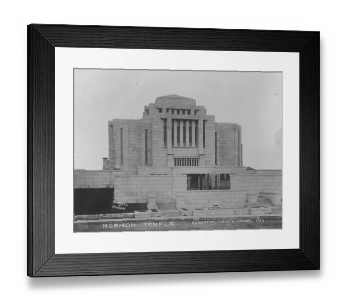 Framed Print : New Mormon Temple at Cardston, Alberta, Canada 9 March 1920 Framed Print : New Mormon Temple at Cardston, Alberta, Canada 9 March 1920