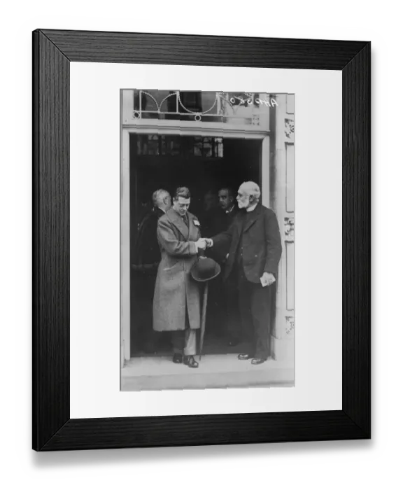 Framed Print : The Prince of Wales shaking hands with the Rev J H Askwith on leaving Ramsgate General Hospital Framed Print : The Prince of Wales shaking hands with the Rev J H Askwith on leaving Ramsgate General Hospital