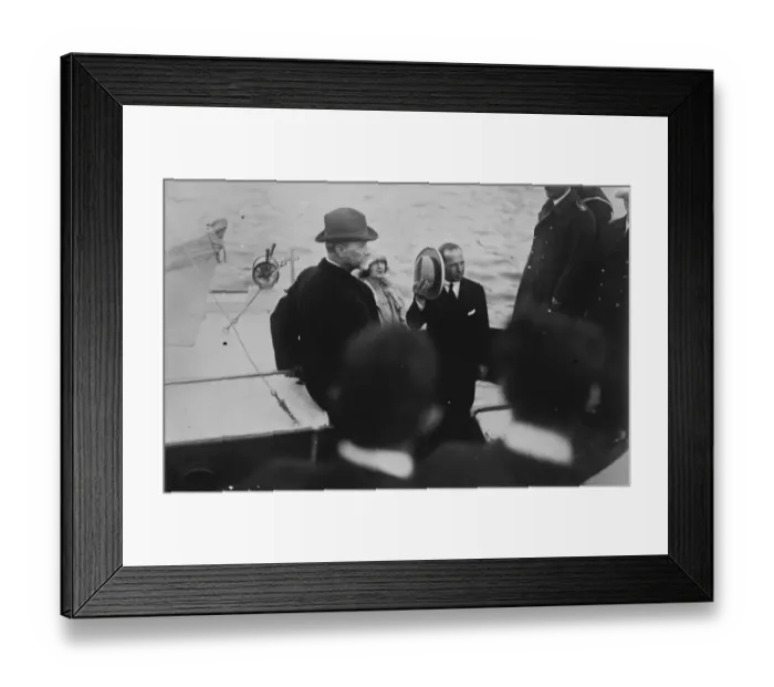 Framed Print : How the King and Queen of Greece went into exile The departyure of the King and Queen of Greece Framed Print : How the King and Queen of Greece went into exile The departyure of the King and Queen of Greece