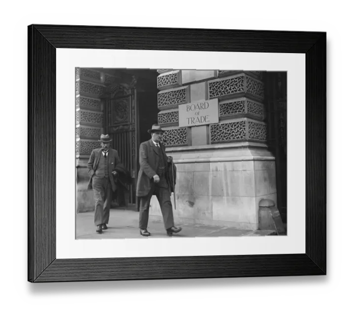 Framed Print : Miners conference at Board of Trade Mr Herbert Smith and Mr Smillie 16 September Framed Print : Miners conference at Board of Trade Mr Herbert Smith and Mr Smillie 16 September