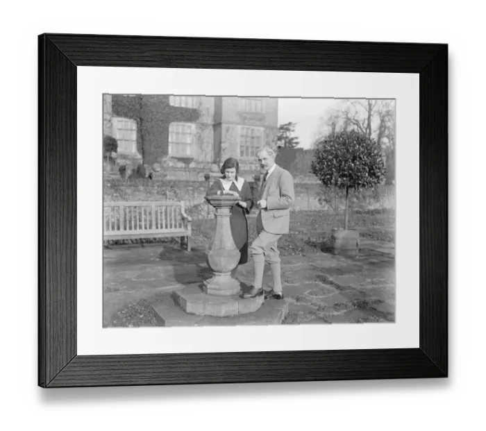 Framed Print : Premiers meet at Chequers Mr Ramsay MacDonalds first visit with his two daughters The Premier Framed Print : Premiers meet at Chequers Mr Ramsay MacDonalds first visit with his two daughters The Premier