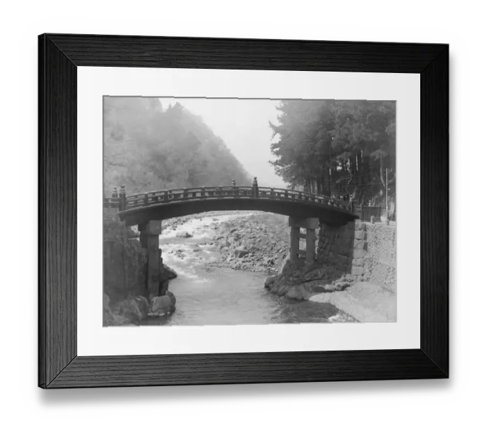 Framed Print : Kyoto island of Honshu, Japan The sacred Bridge 2 April 1922