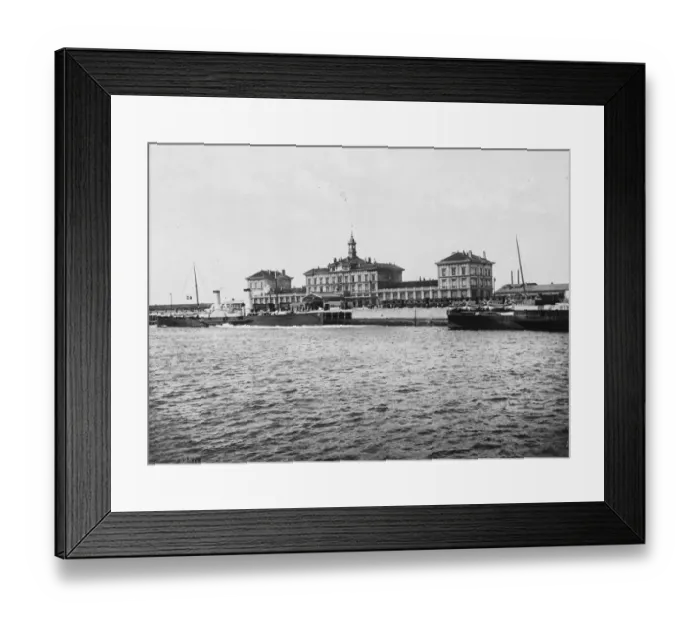 Framed Print : Calais the harbour 17 March 1925 Framed Print : Calais the harbour 17 March 1925