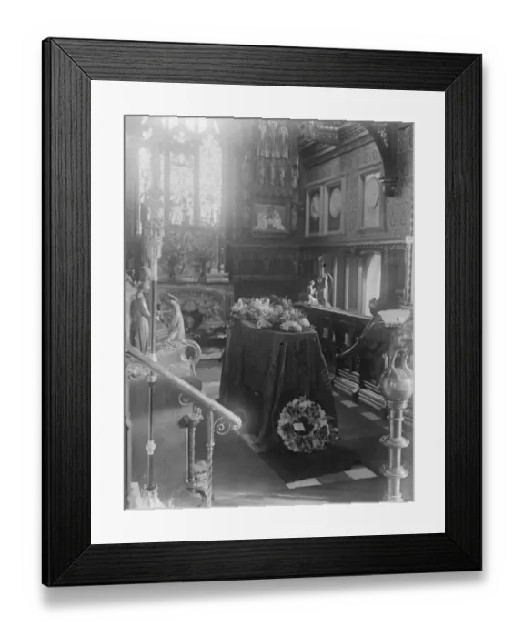 Framed Print : Death of Queen Alexandra. Lying in state in Sandringham Church. 22 November 1925 Framed Print : Death of Queen Alexandra. Lying in state in Sandringham Church. 22 November 1925