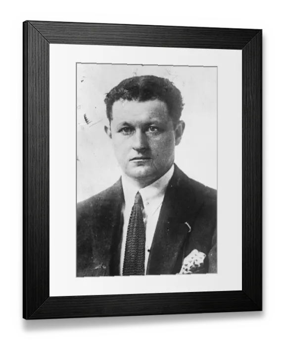 Framed Print : A hitherto unpublished portrait of Captain Arthur, against whom extradition proceedings