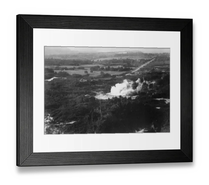 Framed Print : Pohutu geyser in action at Whakarewarewa. 22 February 1927